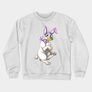 Bobtail BunnyCat: Cream Lynx Point (Pink) Crewneck Sweatshirt